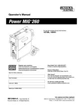 Lincoln Electric Power MIG 260 Flux-Core/MIG Welder Owner's manual