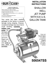 Burcam Stainless Steel Shallow Well Jet Pump Owner's manual