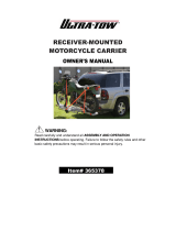 Ultra-tow Aluminum Receiver-Mounted Motorcycle Carrier Owner's manual