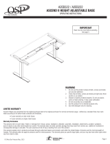 OSP Furniture A2EB222-WH Operating instructions