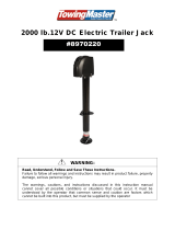 Towing Master 8970220 2000 lb.12V DC Electric Trailer Jack User manual