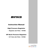 Binks Pressure Regulators Owner's manual