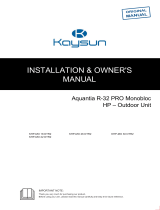 Kaysun Aquantia PRO Monobloc HP User manual