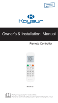 Kaysun Individual Wireless Controller KI-04 S User manual