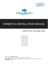 Kaysun Ceiling/Floor 2nd Generation User manual