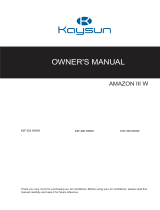 Kaysun Amazon III W User manual