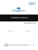 Kaysun High Capacity Front Air Discharge User manual