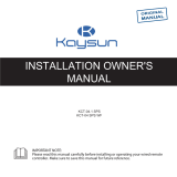 Kaysun Individual Wired Controller KCT-04.1 SPS / KCT-04 SPS WF User manual