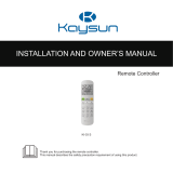 Kaysun Individual Wireless Controller KI-03 S User manual