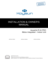 Kaysun Aquantia PRO Bibloc Integrated User manual