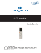 Kaysun KID-05 S Remote Controller User manual