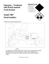 Redexim Verti-Drain® 7007 Owner's manual