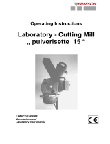 Fritsch Cutting Mill PULVERISETTE 15 Operating instructions