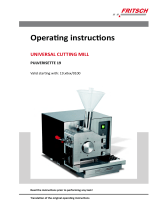 Fritsch Universal Cutting Mill PULVERISETTE 19 Operating instructions