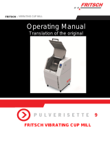 Fritsch Vibrating Cup Mill PULVERISETTE 9 Operating instructions