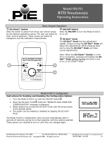 PIE 511 RTD Simulator Operating instructions