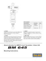 HLINS BM 645 Shock Absorber for BMW R NineT Scrambler User manual