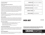 CrimeStopper MIR-007 User guide