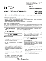 TOA Electronics WM-5225 E01  F01  G02  H01 User manual
