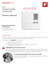 Honeywell RLV4300 Programmable Thermostat Owner's manual