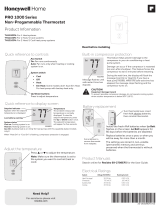 Honeywell Home PRO 1000 Series Non-Programmable Thermostat User guide