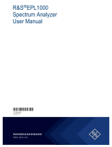 Rohde&Schwarz EPL1000 User manual