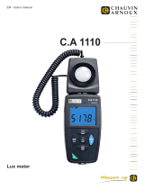 CHAUVIN ARNOUX CA 1110 LIGHTMETER User manual