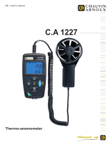 CHAUVIN ARNOUX CA 1227 THERMO-ANEMOMETER User manual