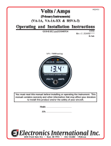 Electronics International VA-1A-XX Operating & Installation Instructions