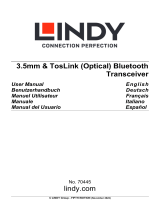 Lindy 3.5mm & TosLink (Optical) Bluetooth Transceiver User manual