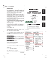 Honda Engines GX100RTKRMB Owner's manual