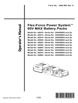 Toro Flex-Force Power System 2.0Ah 60V MAX Battery Pack User manual