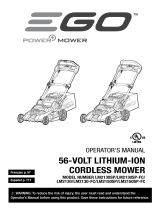 EGO LM2130SP 56 Volt Lithium Ion Cordless Mower User manual