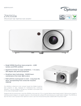 Optoma ZW350e Owner's manual
