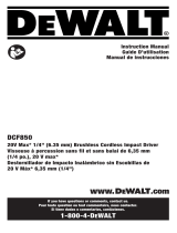 DeWalt DCF850E1 Owner's manual