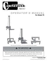 Cabinetizer 76 Owner's manual