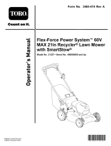 Toro Flex-Force Power System 60V MAX 21in Recycler Lawn Mower User manual