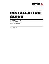 FOR-A HVS-190S/190I Installation guide