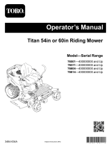 Toro Titan MYRide 54in Zero Turn Riding Mower User manual
