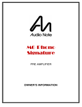 Audio Note M6 Phono Signature User manual