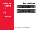 Ashly CA-502 2- and 4-Channel Power Amplifier User manual