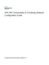 Aruba IMC Orchestrator 6.3 Underlay Network Configuration Guide