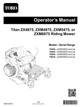 Toro Titan ZXM4875 Zero Turn Riding Mower User manual