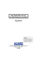 Acard AEC-4420S Owner's manual