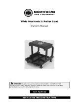 Northern Tool Equipment Wide Mechanic's Roller Seat Owner's manual