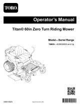 Toro Titan 60in Zero Turn Riding Mower User manual