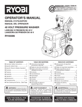 Ryobi RY40306BTL Owner's manual