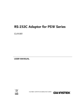 GW Instek How to connect the RS-232C to USB adaptor GUR-001 on the PSW User manual