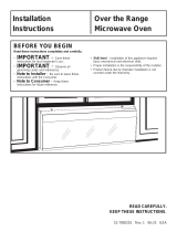 GE UVM9125STSS Installation guide