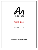 Audio Note M6 Line User manual